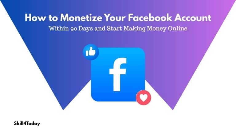 An illustration graphics on How to Monetize Your Facebook Account Within 90 Days and Start Making Money Online