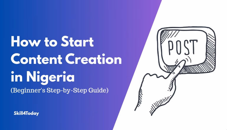 An illustration image on how to start content creation in Nigeria