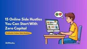Apicture of a man making money online via the Online Side Hustles You Can Start with Zero Capital